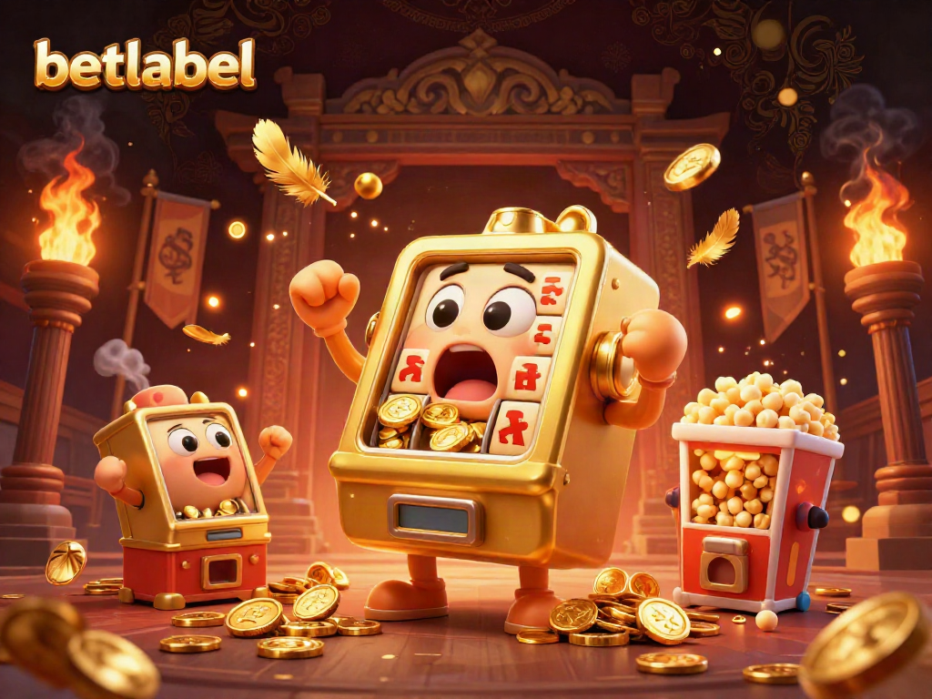 Experience the excitement of winning at BetLabel Casino with vibrant characters celebrating a jackpot.