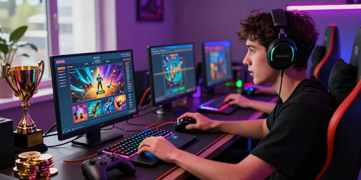 Exciting online gaming experience on DU88 platform with engaging player and vibrant accessories.